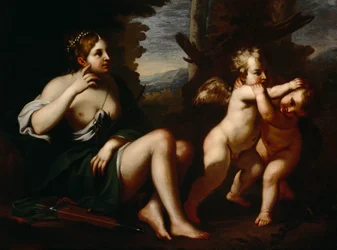Diana och Cupids (olja på duk)
