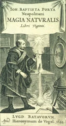 Frontispice till Magiae Naturalis Libri Viginti av Giovanni Battista della Porta, 1644