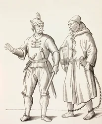 Galärsoldat från sextonde århundradet med en galärslav, c.1880