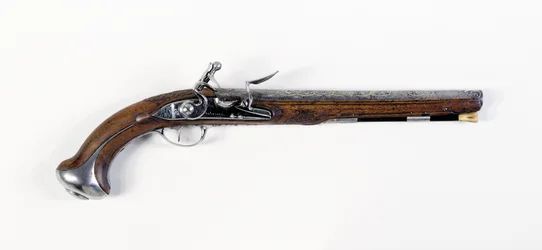 Lafayette-Washington paret stålmonterade "sadel" pistoler, c.1775-76