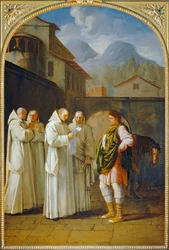 Saint Bruno recoit un messager du pape - Saint Bruno tar emot en budbärare från påven. 1645-1648 ...