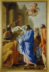 Kristus återuppväcker änkan i Nains son, målad före 1640 (målning på duk)