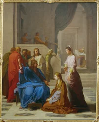Jesus i Marthas och Marias hus (målning på duk)