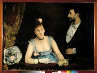 En italiensk loge. Målning av Eva Gonzales (1849 - 1883)