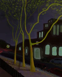 11th Street At Night, 2016 (handritad på en iPad med en Apple-penna)