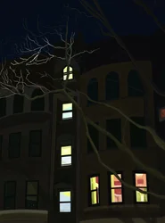 8Th Avenue på natten (digital konst)