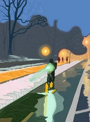 Cykelbana, Prospect Park Brooklyn (digital konst)