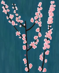 Grenar av körsbärsblommor, Brooklyn (digital konst)