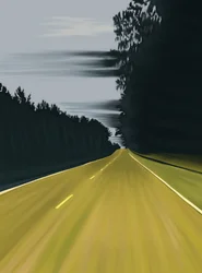 Körning till Columbia, South Carolina, 2025 (digital konst)