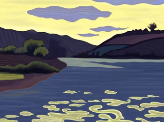 Lakeside, sommaren 2025 (digital konst)