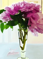 Magenta pioner i vas (digital konst)