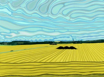 Utkanten av Calais, Frankrike (digital konst)