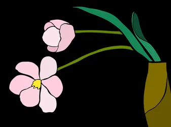 Rosa blommor, 2025 (digital konst)