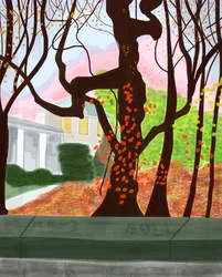 Spring In Prospect Park, 2016 (handritad på en iPad med en Apple-penna)