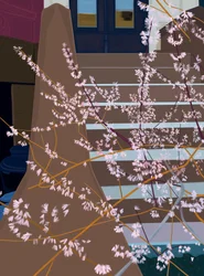 Stoop and Blooms, 2025 (digital konst)