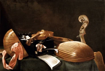 Stilleben med musikinstrument, ca. 1650