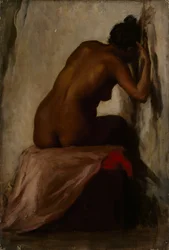 Kvinnlig figur sittande, ca 1898 [LDUCS-5186]