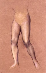 Figurstudie (krita på papper)
