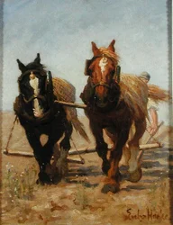 The Ploughing Team, Sussex Downs (olja på duk)