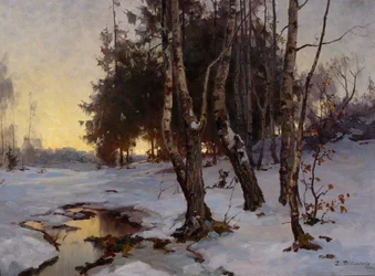Vinterlandskap (olja på duk)