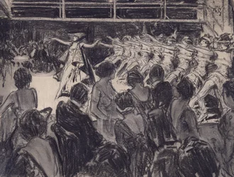 Cabaret Scene (kol på preparerad kartong)