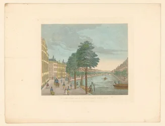 Utsikt över Herengracht vid Spiegelstraat i Amsterdam Vue du Heere-Gracht, pris du Spiegel-Street jusqu