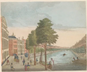 Utsikt över Herengracht, ca 1810-1813 Vue du Heere-Gracht, pris du Spiegel-Street, jusqu