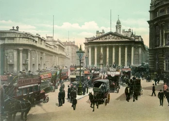 Royal Exchange och Bank of England, c1900-talet.