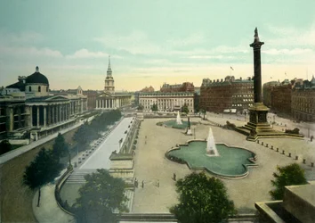 Trafalgar Square, ca 1900-talet.