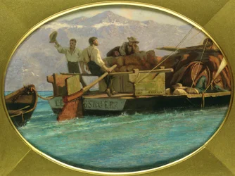 Bagagebåt på Genèvesjön