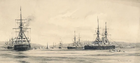 Kanalskvadronen vid Lamlash: seglingsregattan 1901