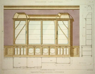 Design för ett konditoriskåp, illustration från 