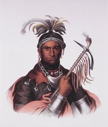 John Abeel Cornplanter Native American (litografi)