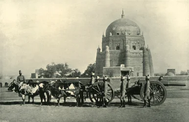 Indiskt garnisonsartilleri med tungt batteri 40-pr. M.L. Utrustning - Borrbeställning Khaki, 1901.
