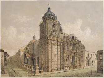 Kyrkan La Merced, Lima, illustration från 