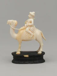 Svart springare, schackpjäs, Indien, omkring 1820
