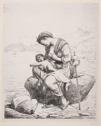 En ung mamma