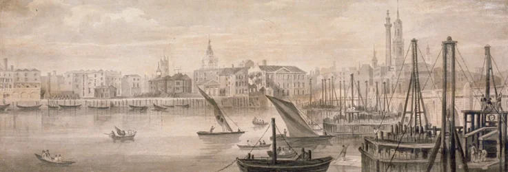 Old London Bridge, 1826.