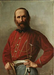 Porträtt av Giuseppe Garibaldi (olja på duk)