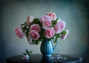 Mjuk rosa rosbukett