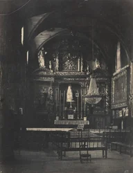Kyrkans interiör, ca. 1855.