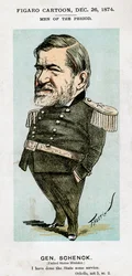 Robert C Schenck, general och diplomat i den amerikanska armén, 1874.