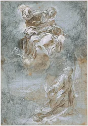 Miraklet med det heliga bältet (recto), ca 1600-1610