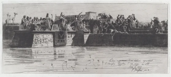 Övre delen av en målning som representerar det egyptiska offret av en jungfru till Nilen [The Upper Part of a Painting Representing the Egyptian Sacrifice of a Virgin to the Nile]