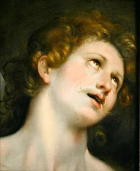 St. Sebastian (olja på papper på duk)