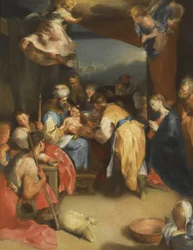 Kristi omskärelse par Barocci, Federigo (1528-1612). Olja på duk, storlek: 81,8x63,7, , Privat samling