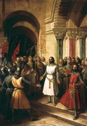 Godefroy de Bouillon valdes till kung av Jerusalem den 23 juli 1099 - 1839