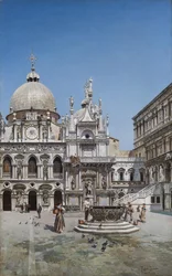 Innergården till Dogepalatset, Venedig