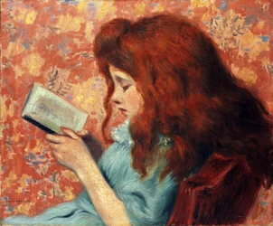 Lilla rödhåriga flickan - Federico Zandomeneghi (1841-1917). Olja på duk Mått: 38,8x46,3 cm Privat samling