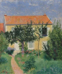 Det röda taket, ca 1882-83 (olja på duk)
